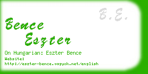 bence eszter business card